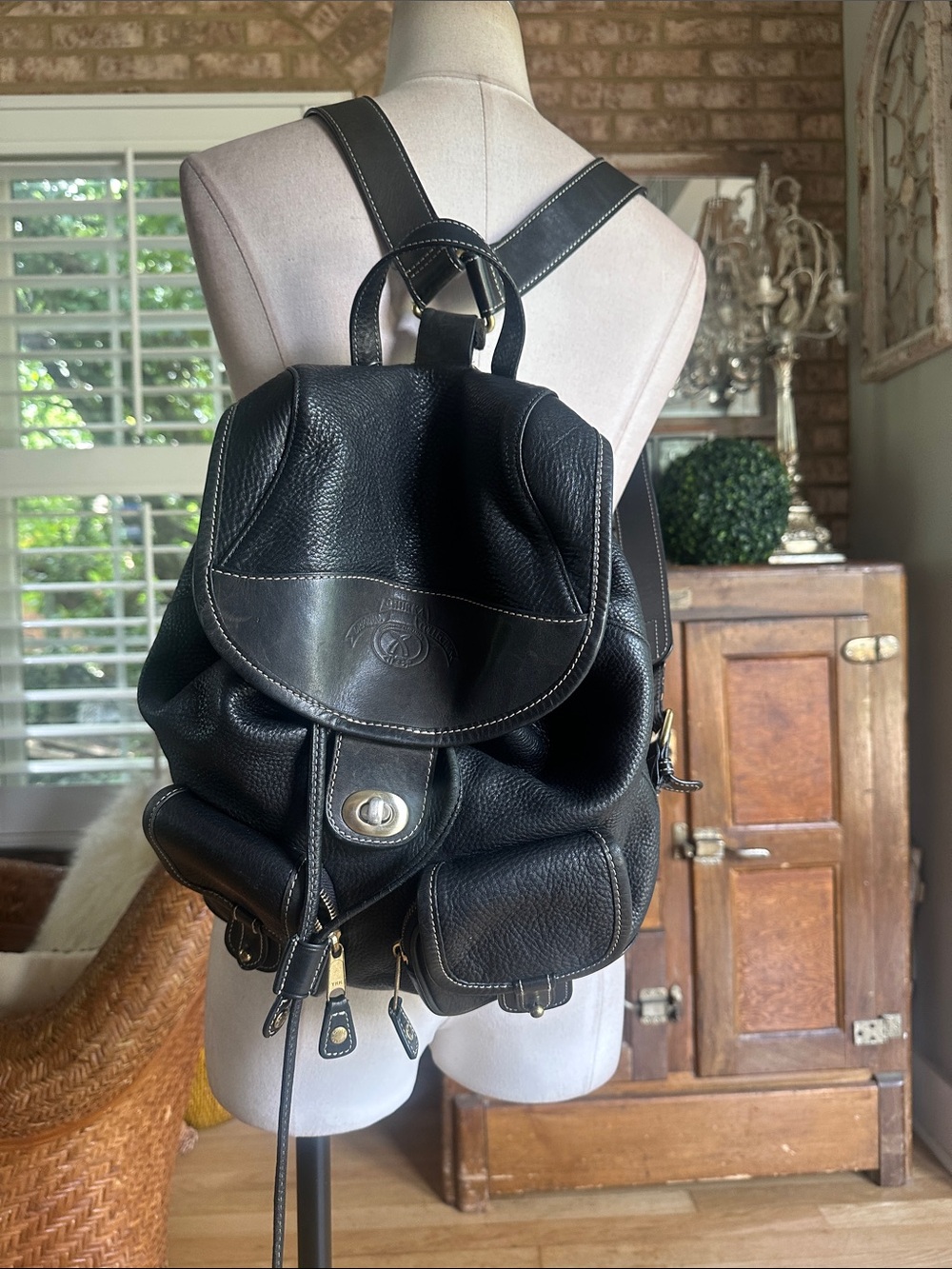 GHURKA LUXURY BLACK LEATHER BACKPACK